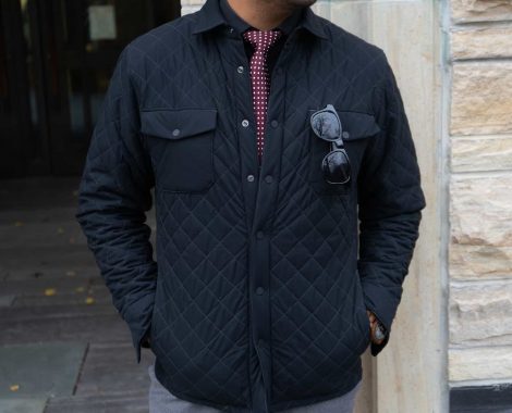 western rise airloft quilted jacket